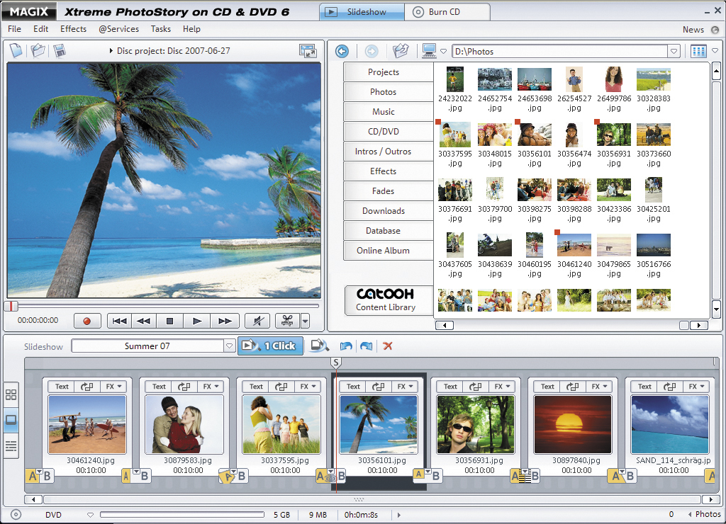 Screenshot for MAGIX Xtreme PhotoStory on CD & DVD 6